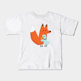 Fox & Duck - Hug by The CatBears Kids T-Shirt